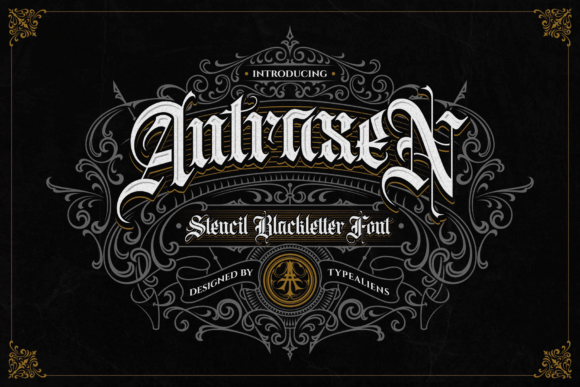 Antraxen Font: Gothic Stencil Aesthetic