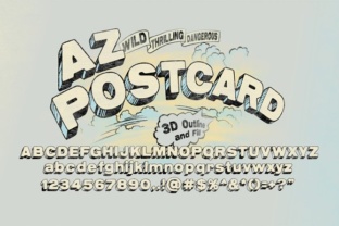 Unleash Dynamic Visuals with AZ Postcard 3D Typography